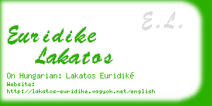 euridike lakatos business card